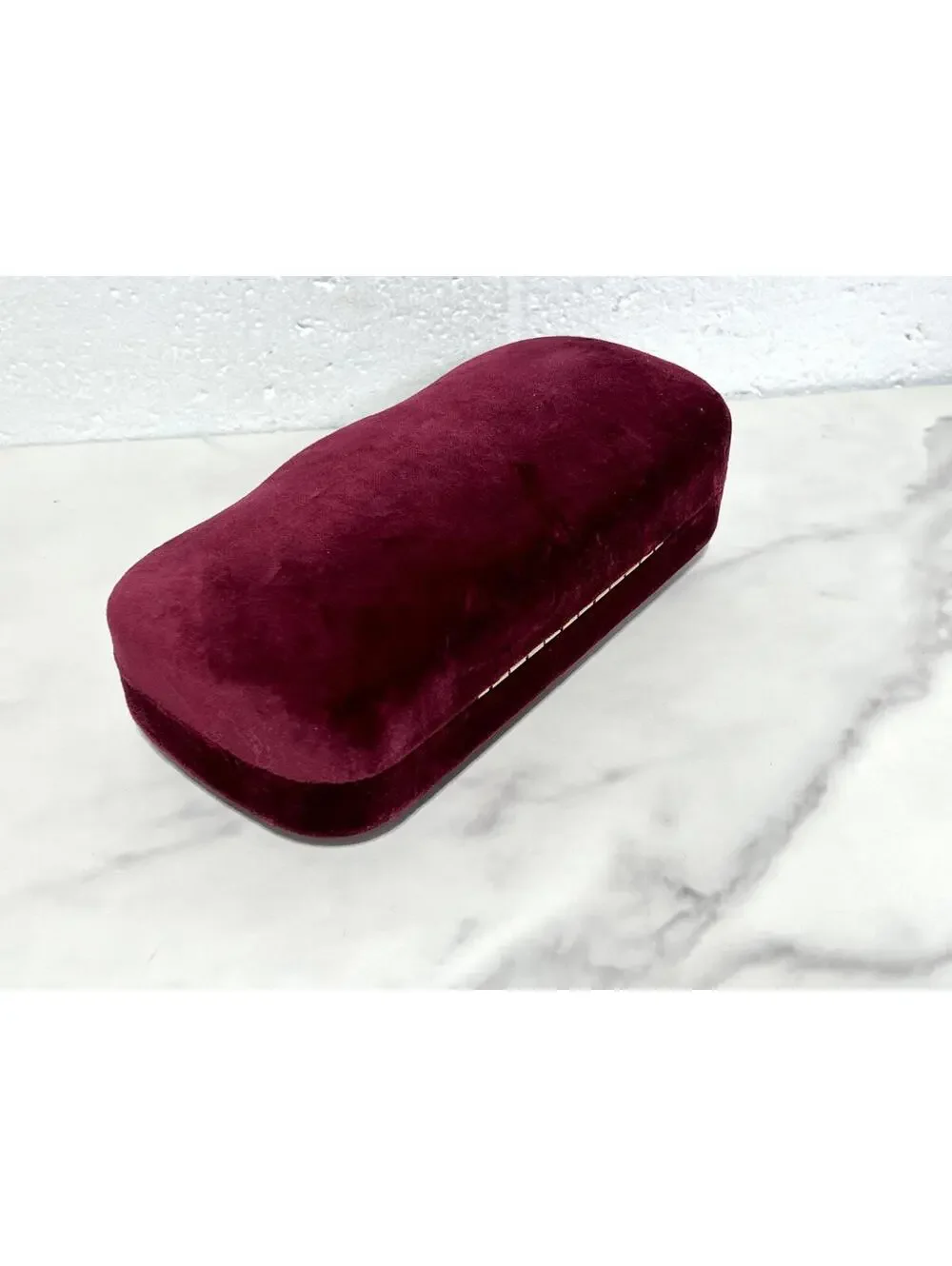 Gucci Burgundy Velvet Eyewear Large Hard Case Cloth, & Dust Bag (No Glasses)